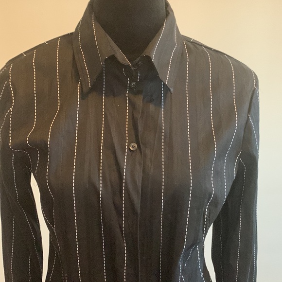 2 H&M Pinstripe Blouses - Picture 8 of 10